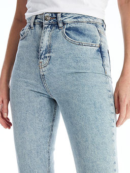 Y?ksek Bel Slim Fit Kad?n Jean Pantolon