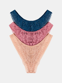 Трусы женские слип-бикини мультипак (3 шт.) в бежевом цвете - Mark formelle фото 8