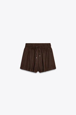 LINEN BLEND BOXER BERMUDA SHORTS - Zara фото 27