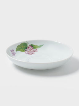 Блюдце Добрушский завод «Сирень», d=15 см, фарфор, белое