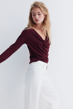 Top drapeado de punto - H&m фото 4