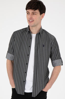 Мужская черная рубашка с длинным рукавом Неожиданная скидка в корзине - U.s. polo assn фото 2