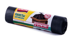 Avikomp пакеты для мусора, 180л*10шт, садового/строительного, повыш.прочн., в Рулоне (черные) 38мкм