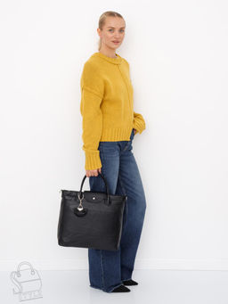 Сумка женская кожаная 1006LP black Polina&Eiterou в Новосибирске