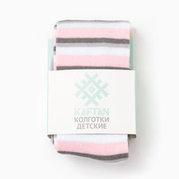 Колготки детские KAFTAN «Заяц», рост 104-110 см, серый/розовый