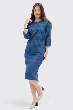 Жакет прямой синий - Odis фото 4