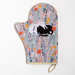 Набор кухонный I meow you варежка-прихватка 20х28см, прихватка 19х19см, 100% хлопок - Этель фото 2