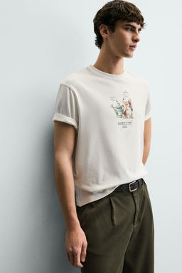 T-SHIRT WITH CONTRAST PRINT - Zara фото 13