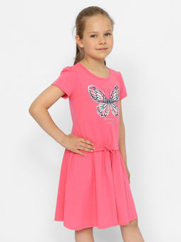CRB wear/CWKG 63409-25 Платье для девочки,малиновый/Ex.Cherubino  фото 3