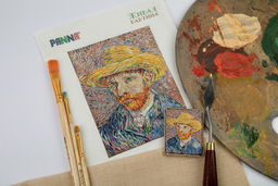 Набор для вышивания PANNA Живая картина MET-JK-2260 Брошь. Автопортрет в соломенной шляпе 5 х 6 см