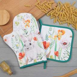 Набор кух. Этель Маки варежка-прихватка 20х28см, прихватка 19х19см,100% хл  фото 5