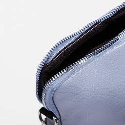 Рюкзак женский из искусственной кожи на молнии, 4 кармана, сумка, цвет серо-голубой - Simaland фото 7