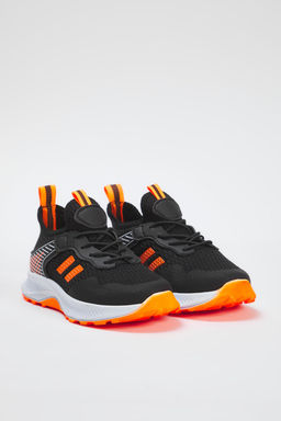 Trendyol Shoes Siyah Bagc?kl? Neon Detayl? Hafif Taban Buyuk/Kucuk Erkek Cocuk Kids Spor Ayakkab? TAKSS25SN00026 - Trendyolmilla фото 3