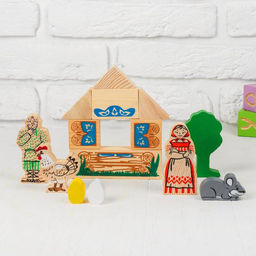 Конструктор деревянный «Сказки. Курочка Ряба», 17 деталей