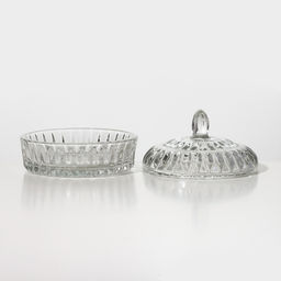 Сахарница ZARRIN, 300 мл, d=13 см, h=11 см, стекло, прозрачная