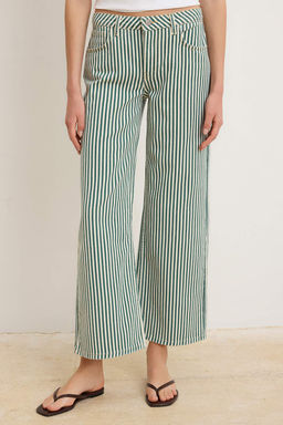 Cok Renkli Cizgili Dusuk Bel K?sa Culotte Jeans TWOSS26JE00292 - Trendyolmilla фото 3