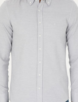 Gri Slim Fit Uzun Kollu G_mlek