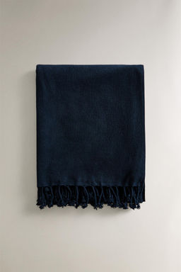 FRINGED COTTON BEACH TOWEL