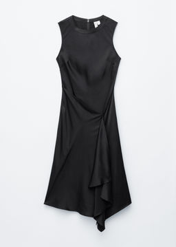 Vestido midi asim?trico de sat?n - H&m фото 2