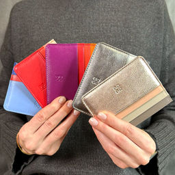 Итальянский кожаный кардхолдер DuDu серии Svalbard | золотистый