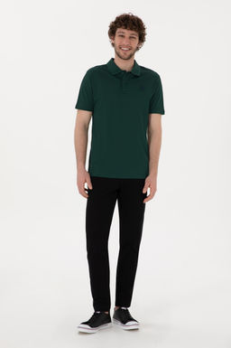 Erkek Regular Fit Polo Yaka Koyu Ye_il Basic Ti__rt Sepette S_rpriz _ndirim - U.s. polo assn фото 4