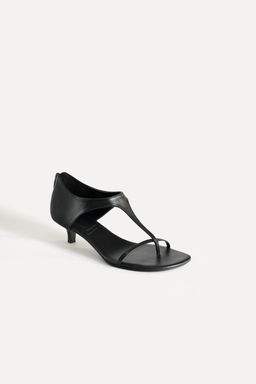 LEATHER KITTEN HEEL SANDALS 50TH ANNIVERSARY - Zara фото 3