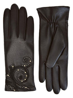 Перчатки женские ш+каш. IS01439 black - Eleganzza фото 2