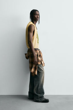 WASHED PRINTED KNIT TANK TOP - Zara фото 4