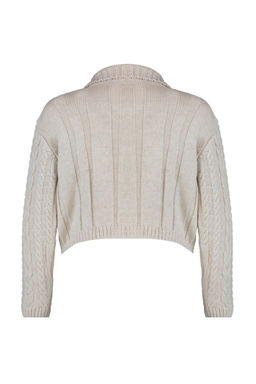 Tas Crop Polo Yaka Triko H?rka TWOAW22HI0448