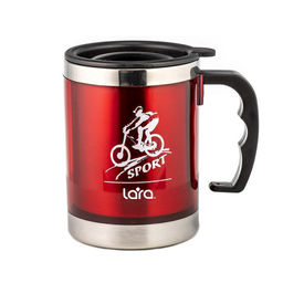 LR04-31 термокружка LARA - 400мл, высота 11см, диаметр 8см, стальная внутренняя поверхность