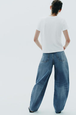 TRF BAGGY BALLOON MID-WAIST JEANS - Zara фото 57