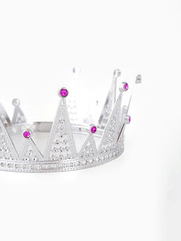 Цена за 2 шт. Корона королевы для девочки, цвет серебряный