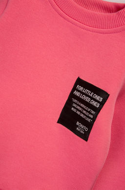 Теплый костюм для девочки из футера с начесом Bonito  фото 11