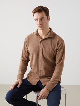 Regular Fit Uzun Kollu Gabardin Erkek G?mlek