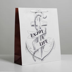 Пакет подарочный ламинированный, упаковка, Enjoy, ML 21 х 25 х 8 см