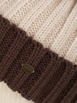 Шапка жен. шерсть+акр LB-I66001 d.brown/beige - Labbra фото 3