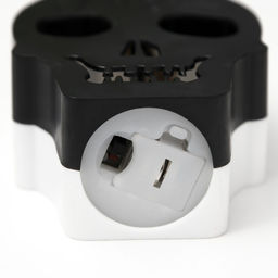 Цена за 12 шт. Фигурка световая RISALUX «Череп», LED-ночник, 1 Вт, RGB, от батареек LR1130, бело-чёрный, 9.5×4×5 см