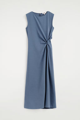 VESTIDO MIDI EL?STICO CON DETALLE DE NUDO