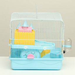 Клетка для грызунов Пижон с замком, 31 х 24 х 27 см, голубая  фото 9