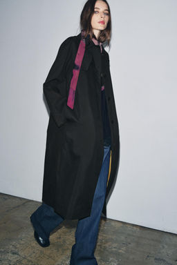 ZW COLLECTION LIMITED EDITION LONG BUTTON TRENCH COAT - Zara фото 3