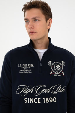 Erkek Comfort Fit Yar_m Fermuarl_ Lacivert Sweatshirt - U.s. polo assn фото 2