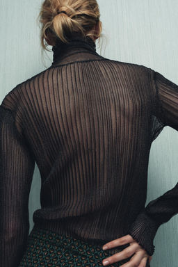 FINE KNIT HIGH NECK TOP - Zara фото 10