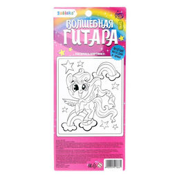Музыкальная гитара Весёлые зверята, игрушечная, звук, цвет розовый - Zabiaka фото 4