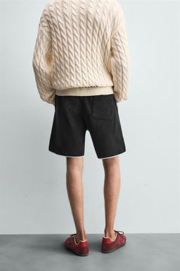 CONTRAST TOWELLING BERMUDA SHORTS - Zara фото 3