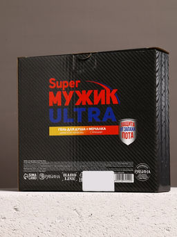 Подарочный набор Super Ultra, гель для душа канистра 500 мл и мочалка лента, HARD LINE  фото 12
