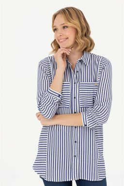 U. S. Polo Assn Женская темно-синяя рубашка с длинным рукавом - U.s. polo assn фото 3