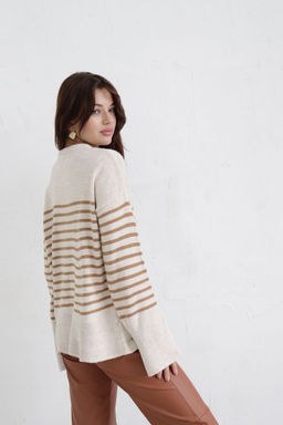 10407 Джемпер удлинённый в полоску - Martichelli фото 16