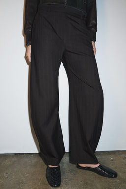 ZW COLLECTION PINSTRIPE TROUSERS - Zara фото 9