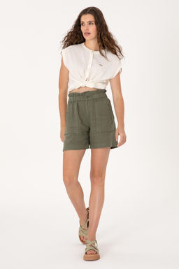 Kad_n Koyu Haki Dokuma _ort Sepette S_rpriz _ndirim - U.s. polo assn фото 3