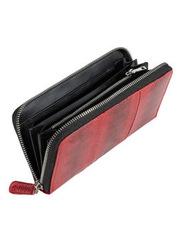 Кошелек Sefaro из кожи морской змеи красный  фото 2